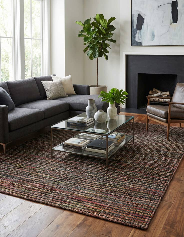 Detail image of  5' 8 x 7' 8  Hand Knotted Darya Wool Rug