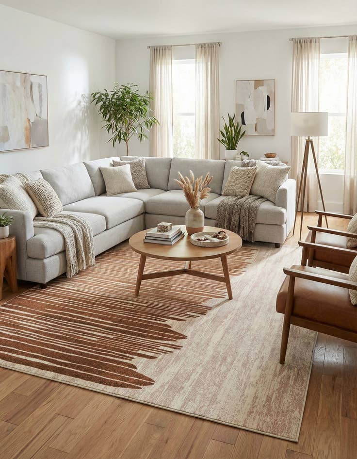 Detail image of  10' x 14'  Washable Modern Indoor / Outdoor Rug