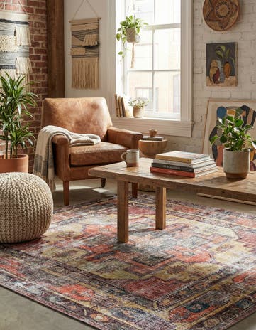 7' 10 x 7' 10 Washable Maahru Square Rug