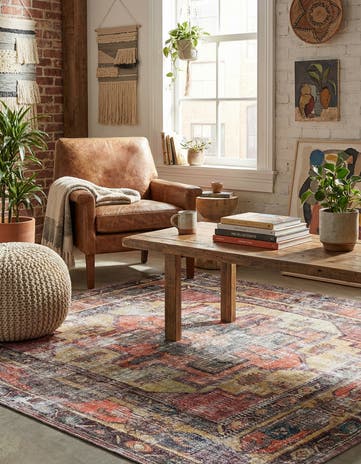 7' 10 x 7' 10 Washable Maahru Square Rug