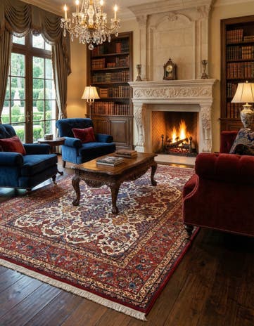 8' 7 x 12' 4 Isfahan Wool Rug