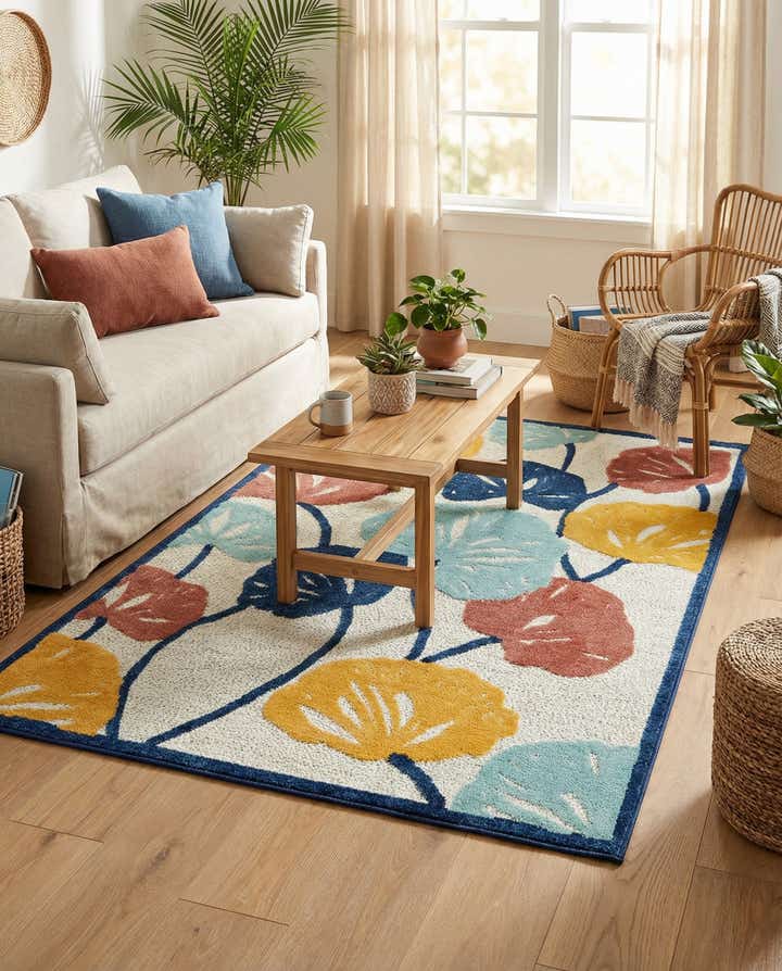 5' 3 x 8' Easy-Clean Belize Indoor / Outdoor Rug