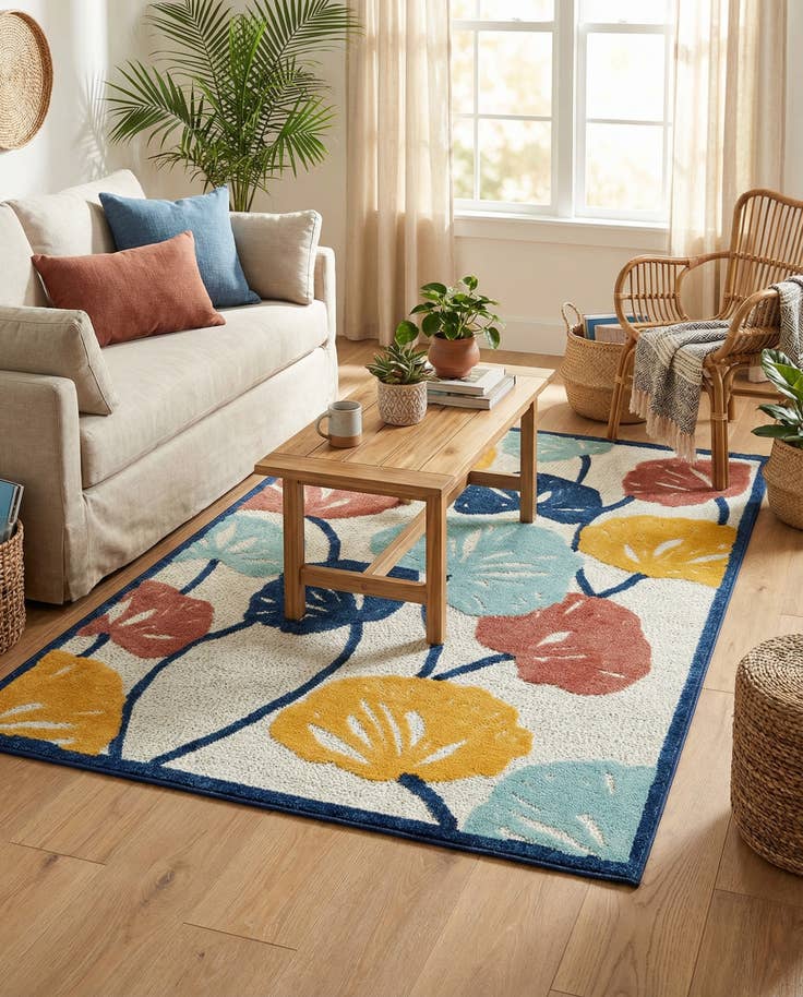 Detail image of 5' 3 x 8' Easy-Clean Belize Indoor / Outdoor Rug