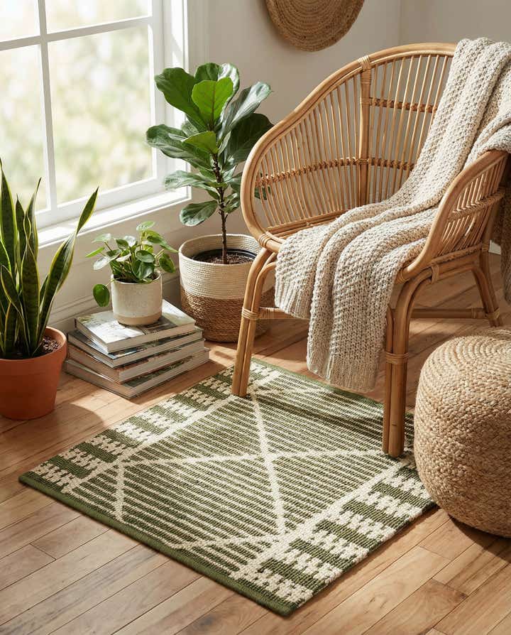 1' 4 x 1' 4 Easy-Clean Trellis Indoor / Outdoor Sample Rug
