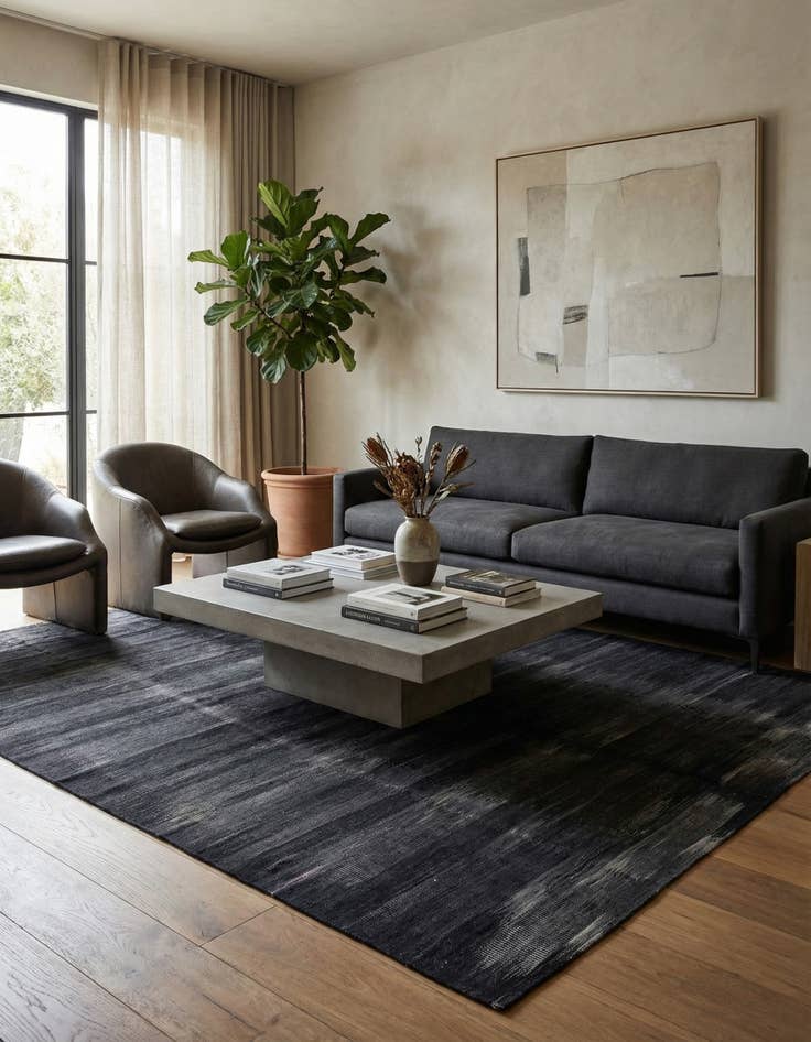 Detail image of 7' 2 x 9' 2  Hand Woven Kilim Modern Wool Rug