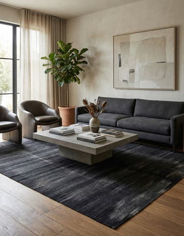7' 2 x 9' 2 Hand Woven Kilim Modern Wool Rug