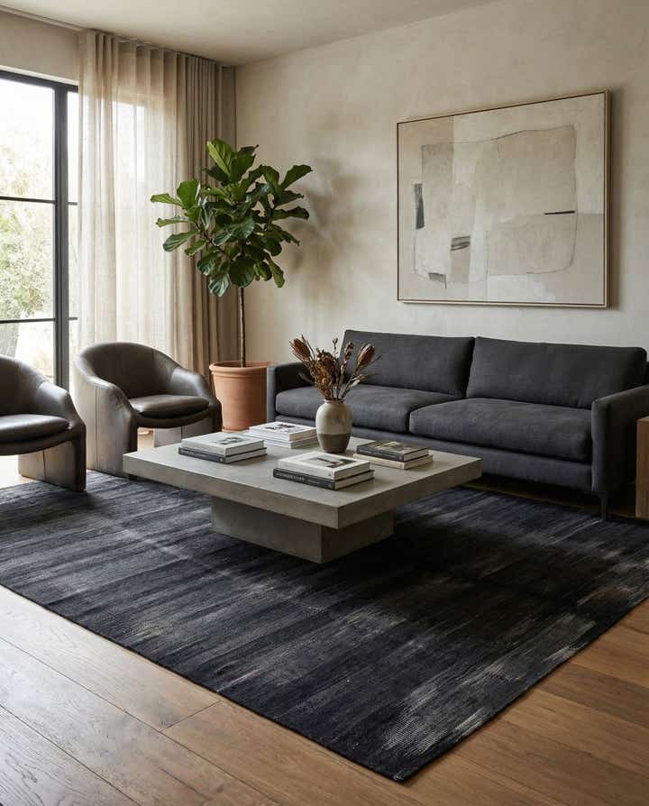 7' 2 x 9' 2 Hand Woven Kilim Modern Wool Rug