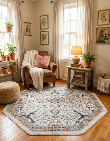 5' x 5' Lola Octagon Rug