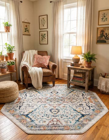 Ivory Lola Octagon Rug