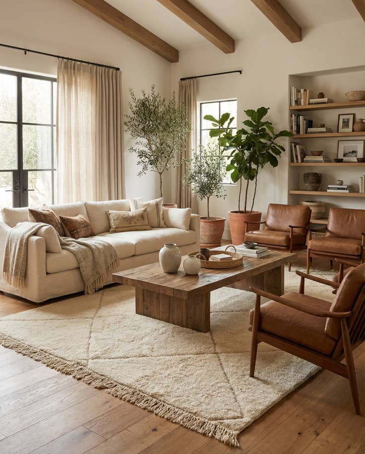 Detail image of 6' 6 x 9' 6 Berber Rug