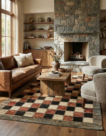 4' 7 x 6' 8 Hand Knotted Modern Ziegler Oriental Rug