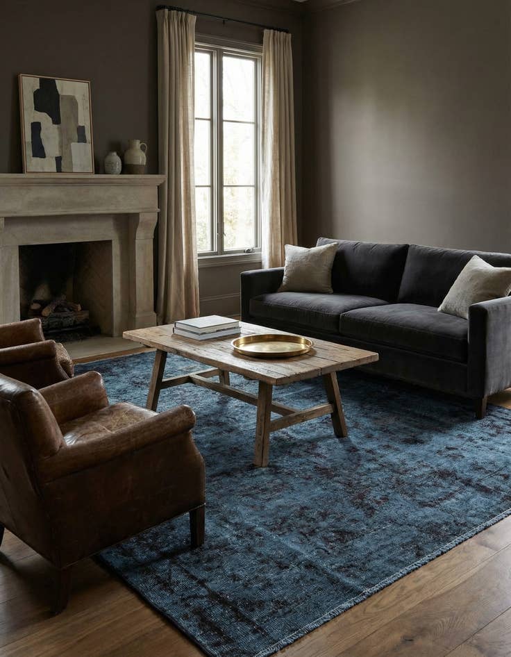 Detail image of  5' 7 x 7' 5  Hand Knotted Ultra Vintage Persian Wool Rug