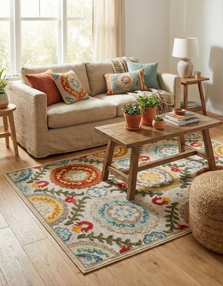 Detail image of 4' x 6'  Washable Casablanca Indoor / Outdoor Rug