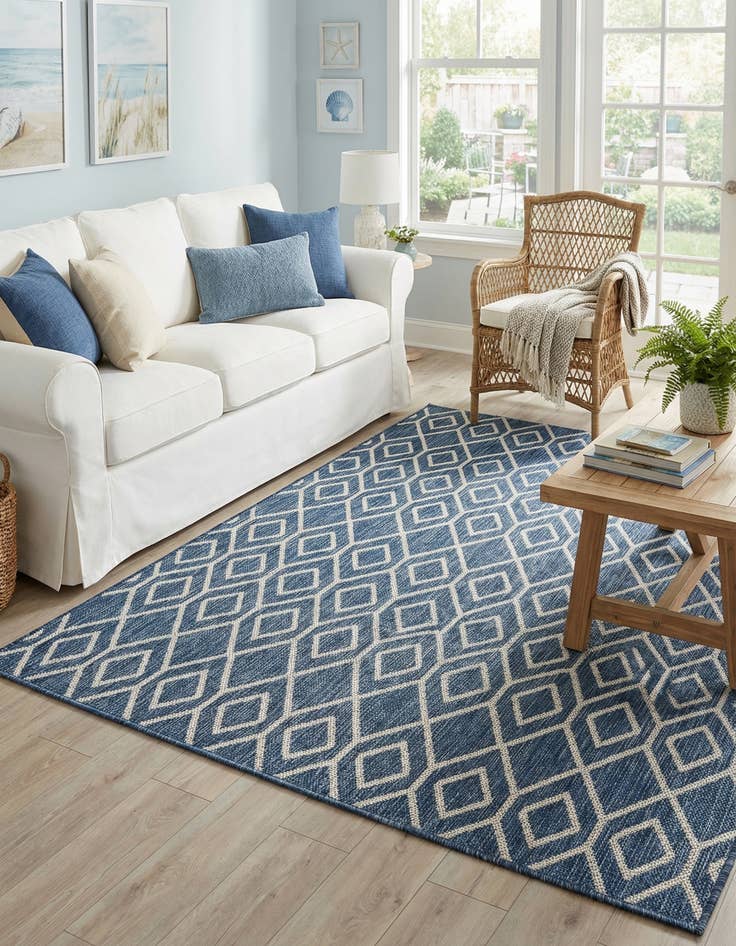 Detail image of 4' x 6' Easy-Clean Jill Zarin Turks and Caicos Indoor / Outdoor Rug