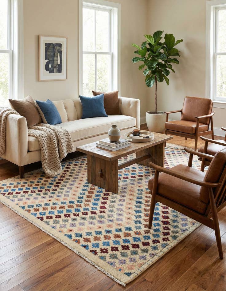 Detail image of 5' 6 x 8' 3  Hand Knotted Darya Wool Rug