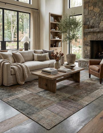 4' 10 x 6' 10 Hand Knotted Ultra Vintage Persian Wool Rug