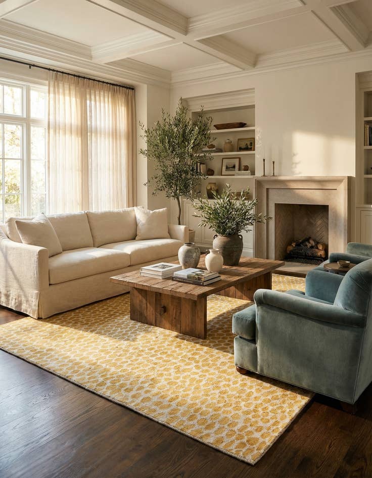 Detail image of 9' 2 x 12' 10  Hand Knotted Darya Wool Rug