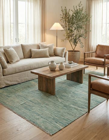5' 6 x 7' 9 Hand Woven Kilim Modern Wool Rug