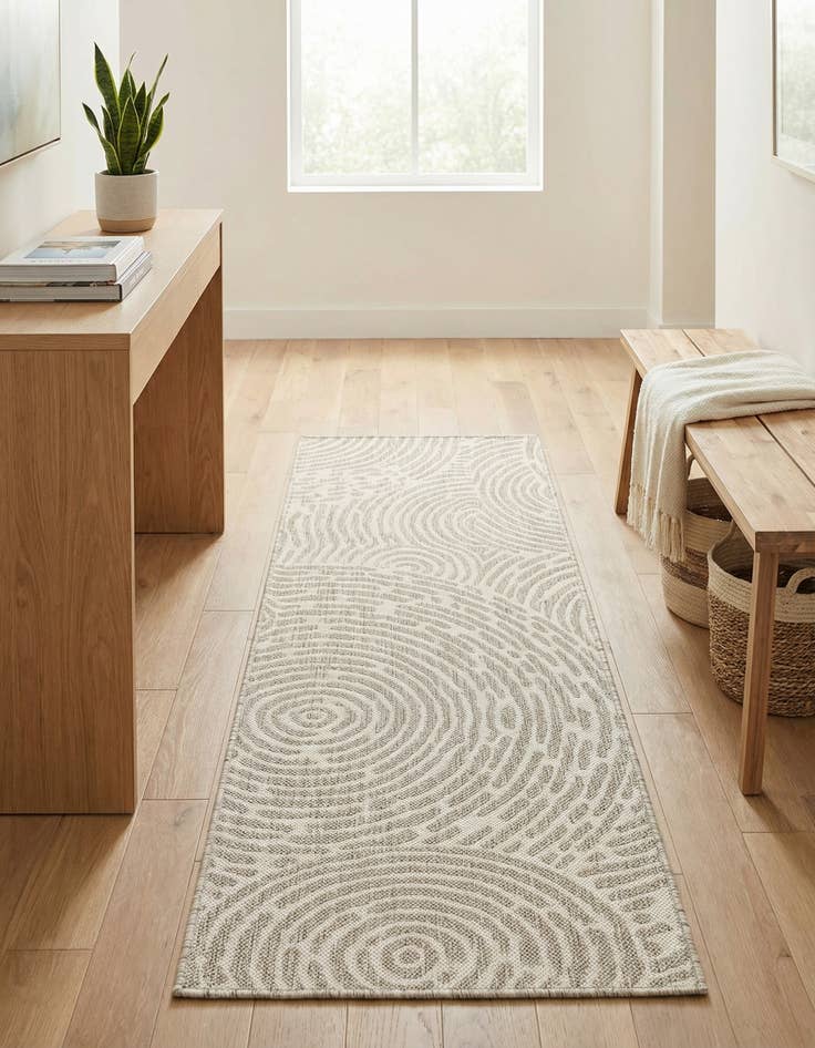 Detail image of 2' x 6' Easy-Clean Modern Indoor / Outdoor Runner Rug