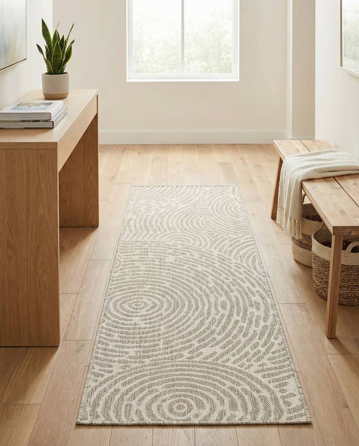Detail image of 2' x 6' Easy-Clean Modern Indoor / Outdoor Runner Rug