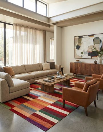 8' 5 x 11' 5 Hand Woven Kilim Modern Wool Rug