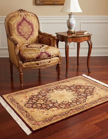 3' 4 x 5' 1 Ghom Silk Rug