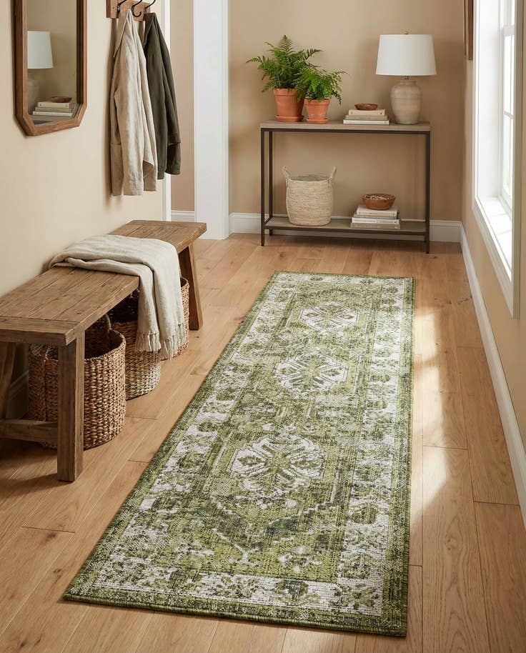 Detail image of 2' x 8' Easy-Clean Traditional Indoor / Outdoor Runner Rug