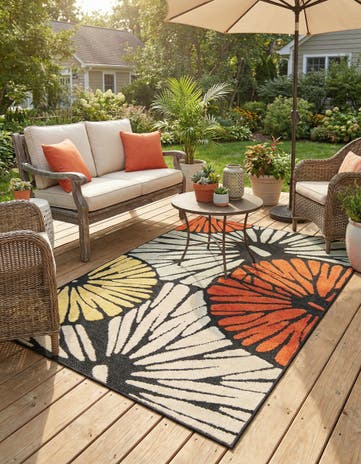 4' x 6' Easy-Clean Casablanca Indoor / Outdoor Rug
