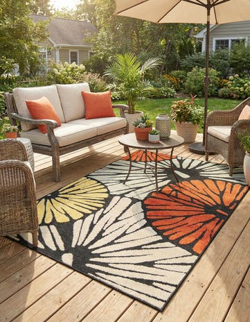 4' x 6' Easy-Clean Casablanca Indoor / Outdoor Rug