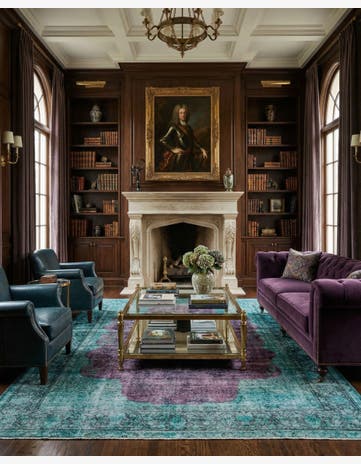 9' 7 x 12' 8 Hand Knotted Ultra Vintage Persian Wool Rug