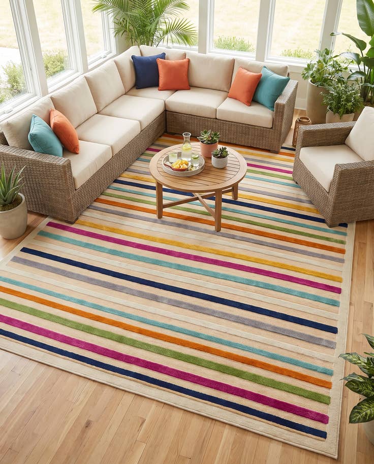 Detail image of 9' x 12' Easy-Clean Aruba Indoor / Outdoor Rug