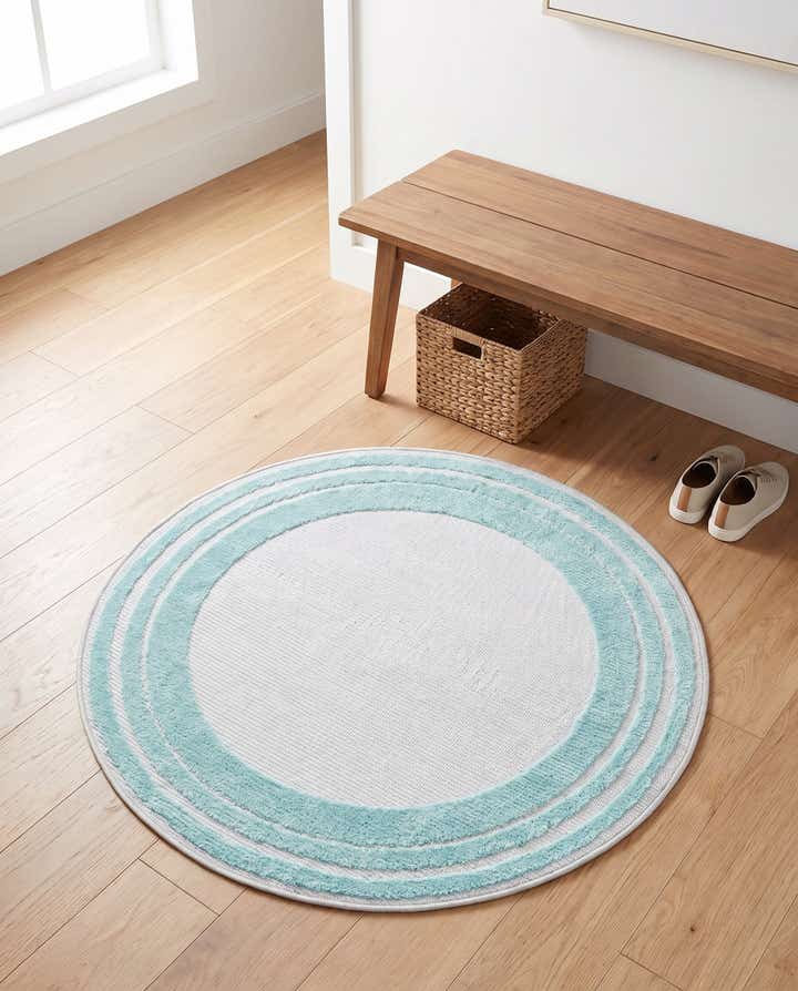 3' 3 x 3' 3 Easy-Clean Aruba Indoor / Outdoor Round Rug