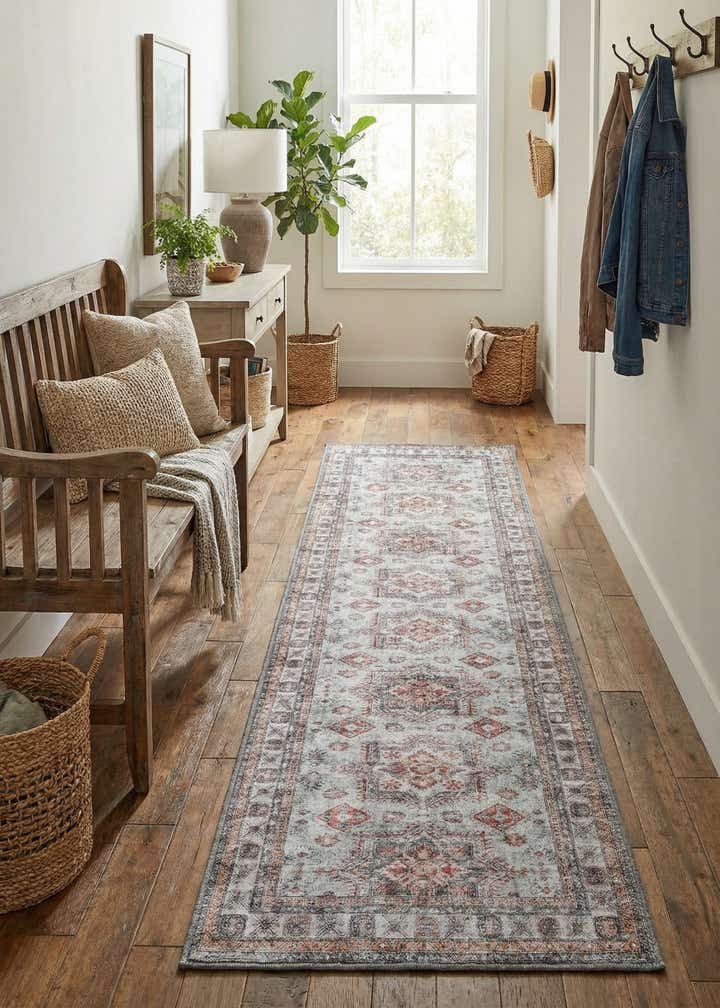 2' x 8' Washable Timeless Runner Rug