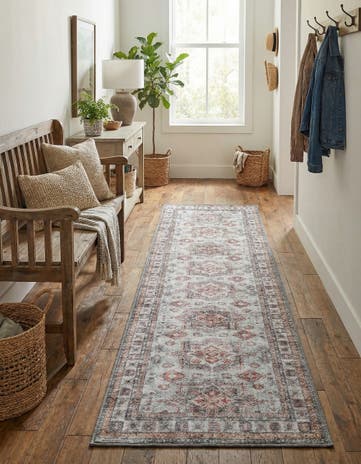 2' x 8' Washable Timeless Runner Rug