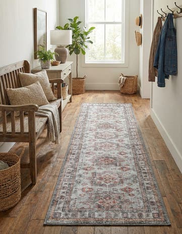 2' x 8' Washable Timeless Runner Rug