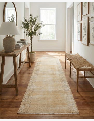 2' 7 x 8' 2 Hand Knotted Ultra Vintage Persian Wool Runner Rug