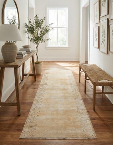 2' 7 x 8' 2 Hand Knotted Ultra Vintage Persian Wool Runner Rug
