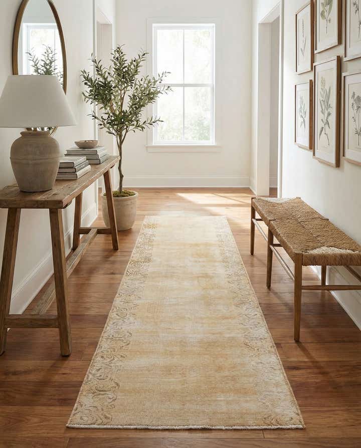 2' 7 x 8' 2 Hand Knotted Ultra Vintage Persian Wool Runner Rug