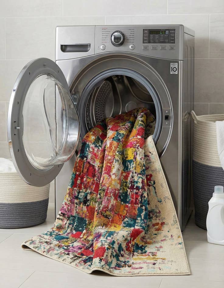 Detail image of 5' x 8'  Washable Casablanca Rug