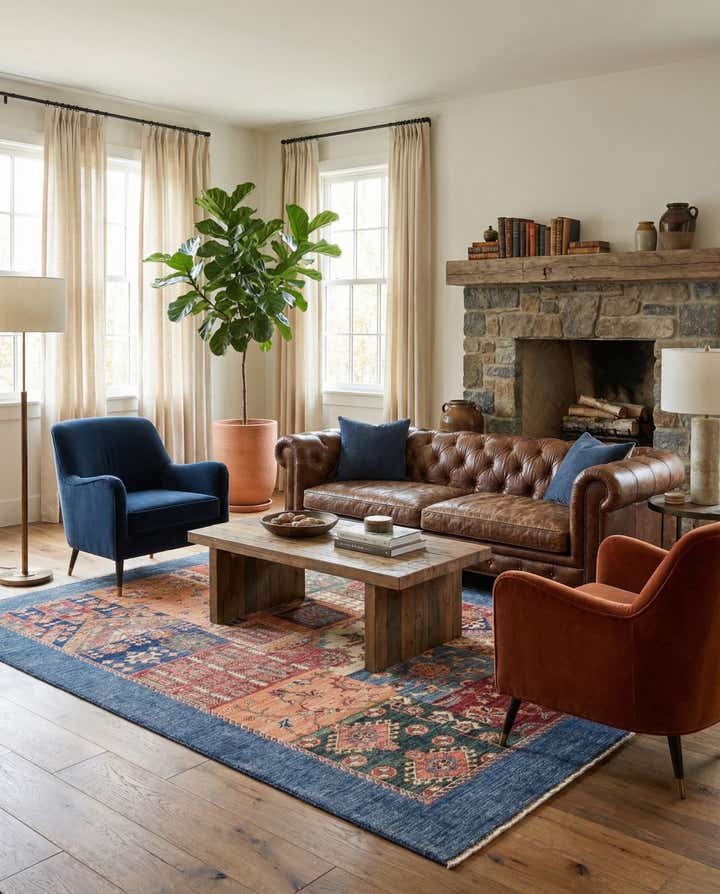 5' 7 x 8' Hand Knotted Ariana Ziegler Rug