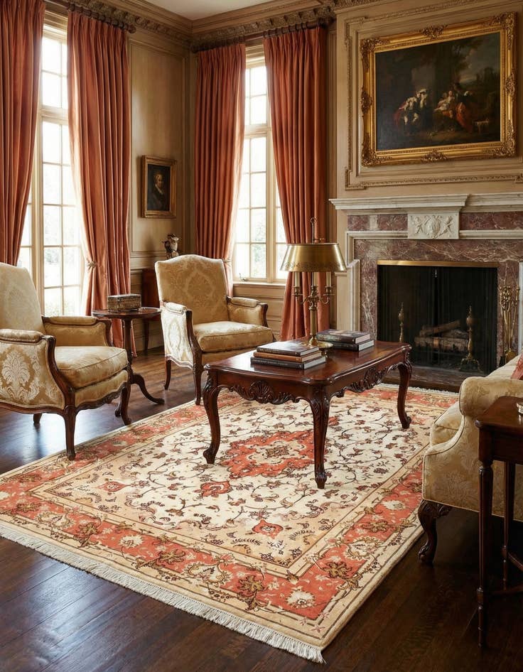 Detail image of  5' x 6' 11 Tabriz Rug