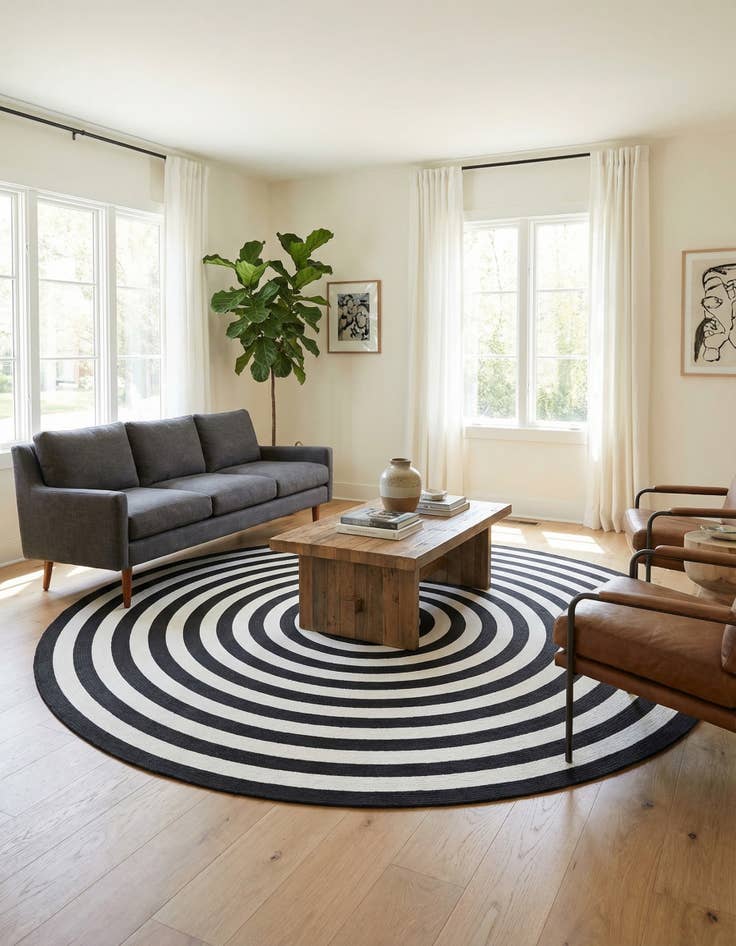 Detail image of 10' x 10' Easy-Clean Eco Verse Washable Indoor / Outdoor Round Rug