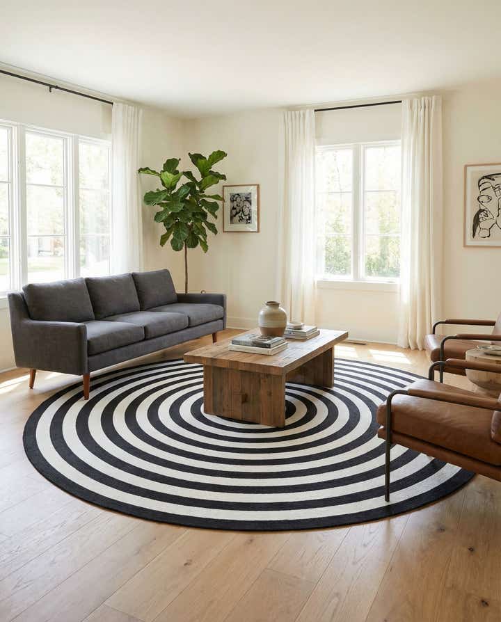 10' x 10' Easy-Clean Eco Verse Washable Indoor / Outdoor Round Rug