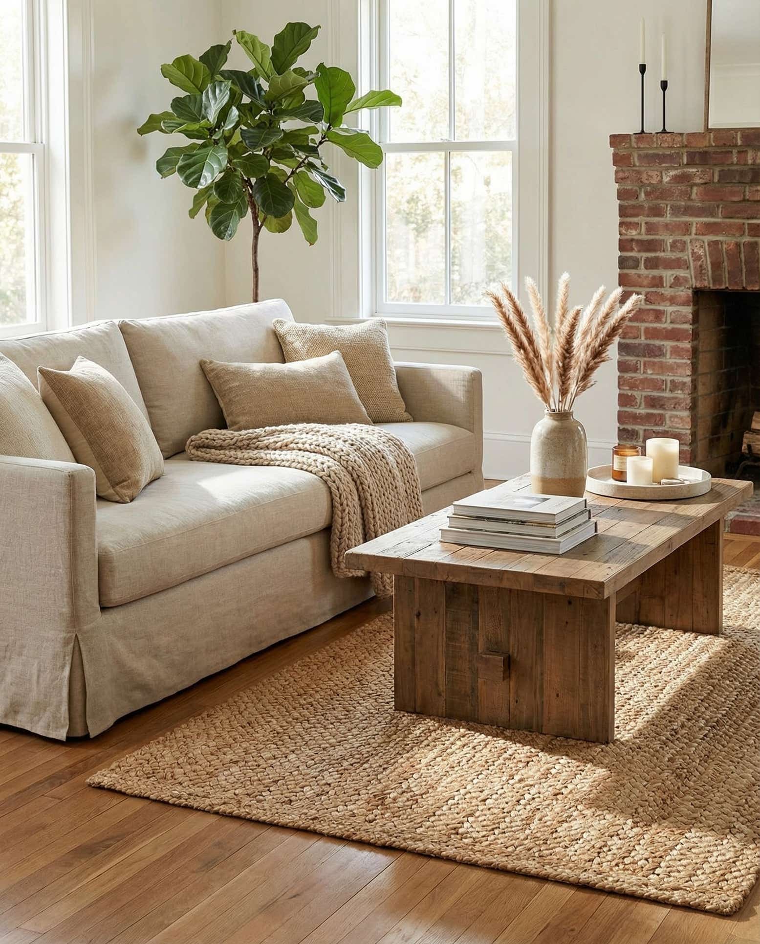 4' 1 x 6' 1 Handmade Heirloom Braided Jute Rug