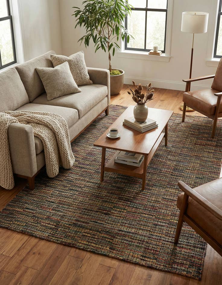 Detail image of 5' 4 x 7' 10  Hand Knotted Moroccan Wool Rug