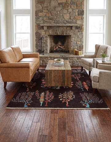 4' 11 x 6' 4 Hand Knotted Ariana Ziegler Rug