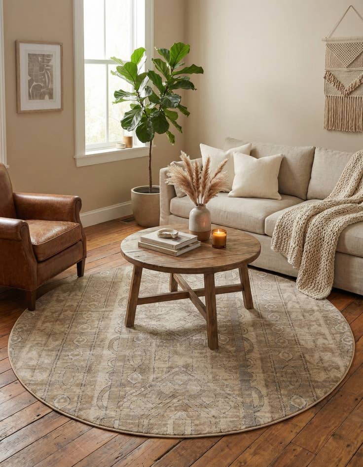 Detail image of  7' x 7' Oregon Round Rug