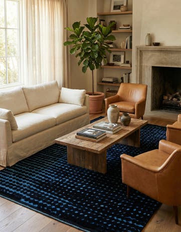 6' 3 x 10' 2 Hand Knotted Darya Wool Rug