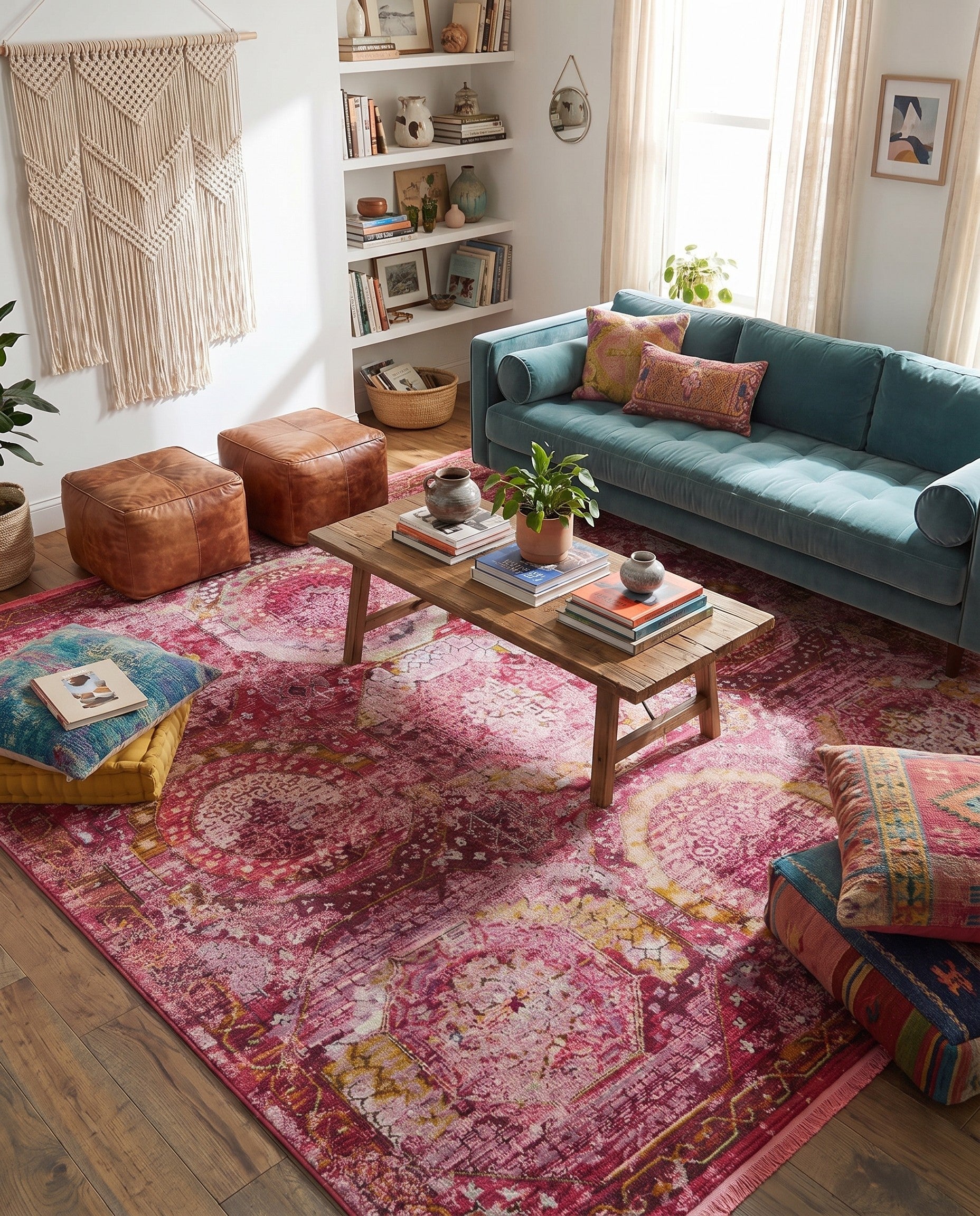 Pink Santiago Square Rug