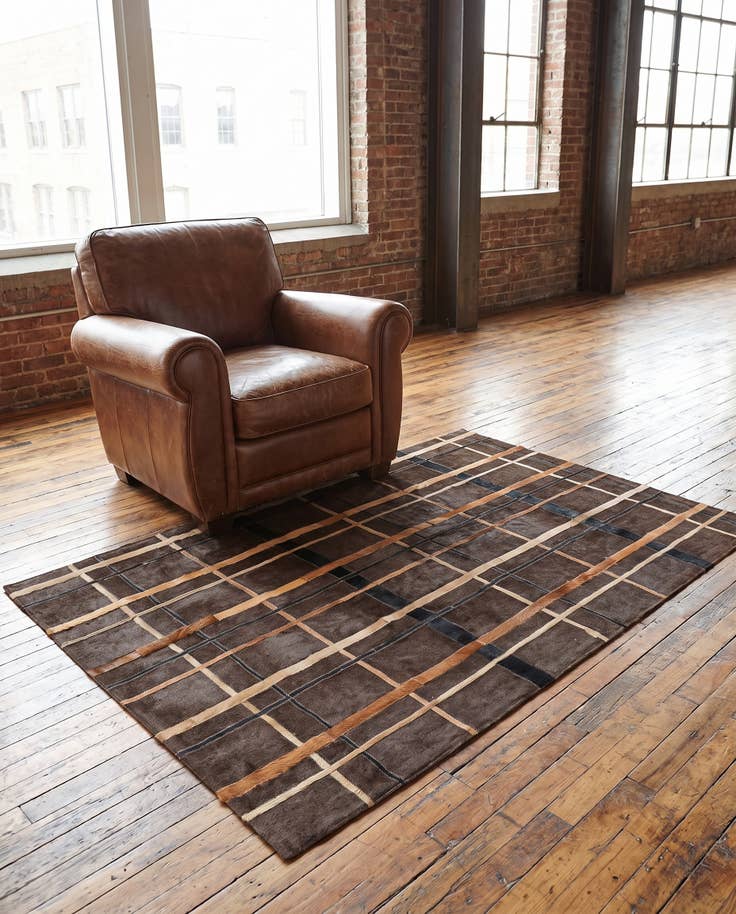 Detailansicht von 120cm x 185cm Cowhide Leather Teppich